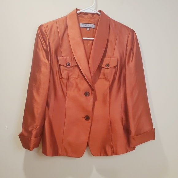 Anne Klein 100% silk blazer size 10 - Picture 1 of 12
